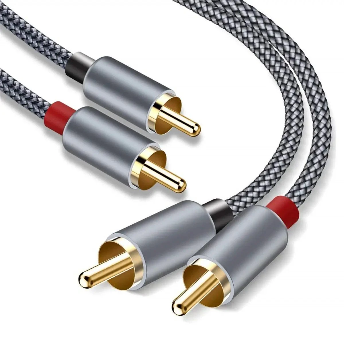 1.5 Meters AV 2RCA to 2RCA Male Stereo Hi Fi Audio Cable for Home Theater HDTV Amplifiers Hi-Fi Systems Car Audio