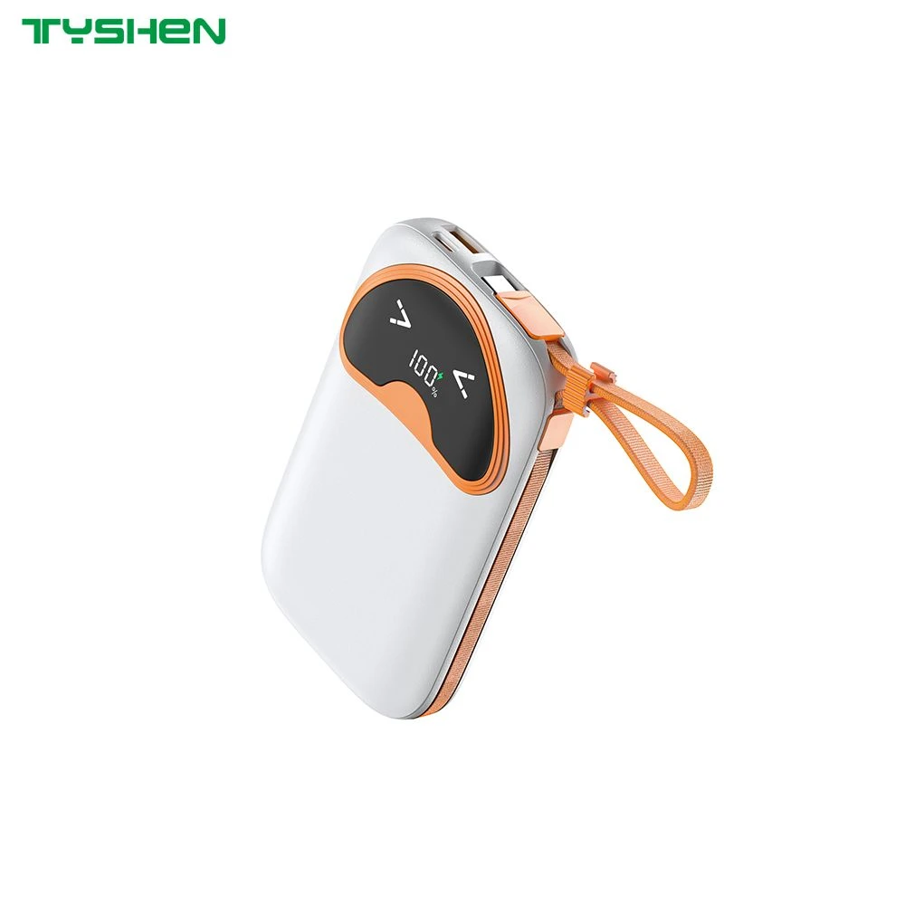 10000mAh Cute Design 22.5W Fast Charging Mini Power Bank with Cable