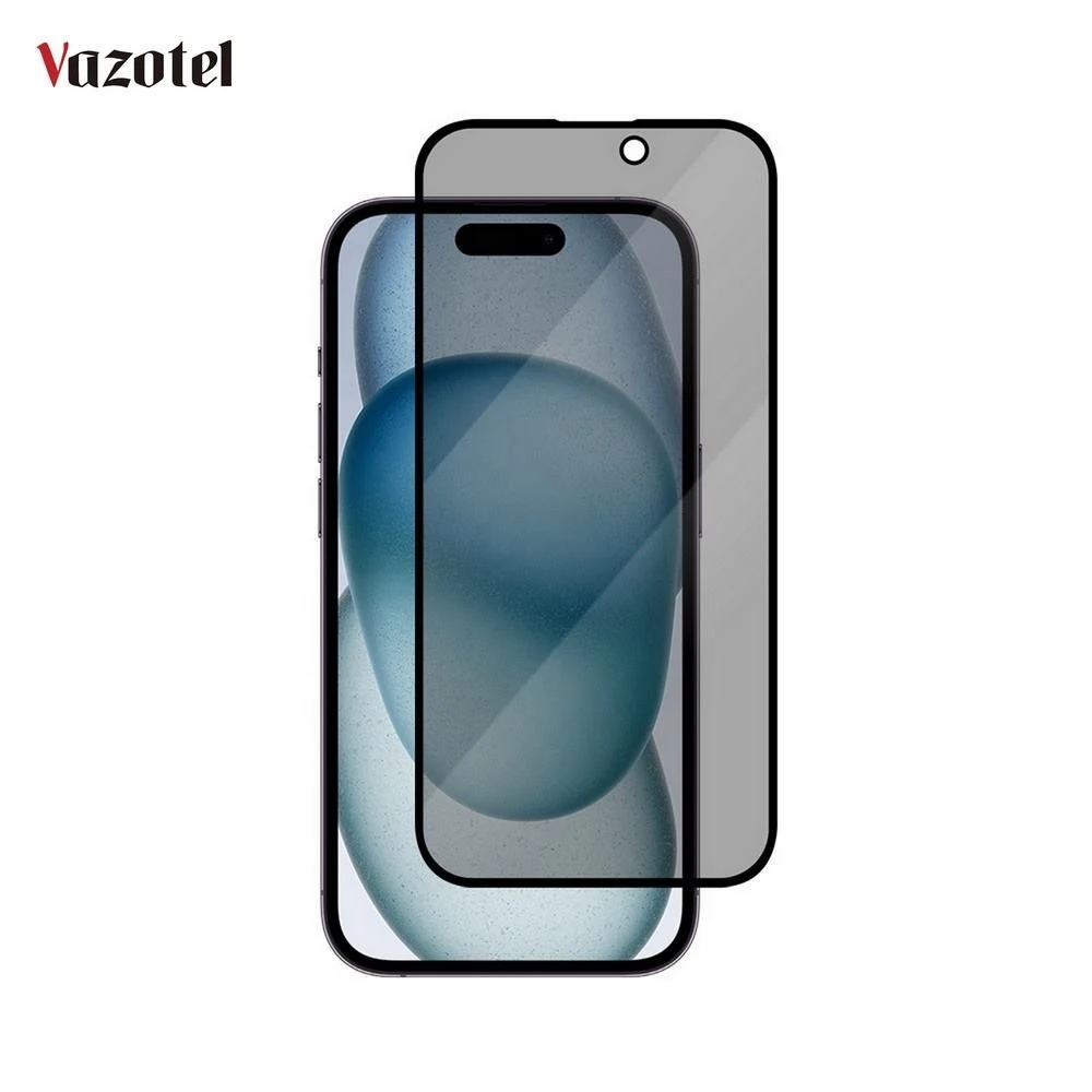2.5D Anti-Static Mobile Phone Privacy Tempered Glass Screen Protector for iPhone 15 Series