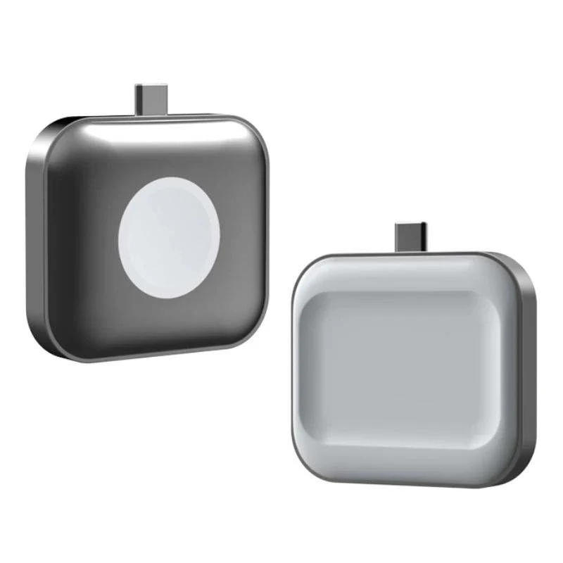 2 in 1 Portable Magnetic Double-Sided Wireless Charger Fast Charge for Ap iWatch1/2/3/4/5/6type-C Watch Power Bank Charger
