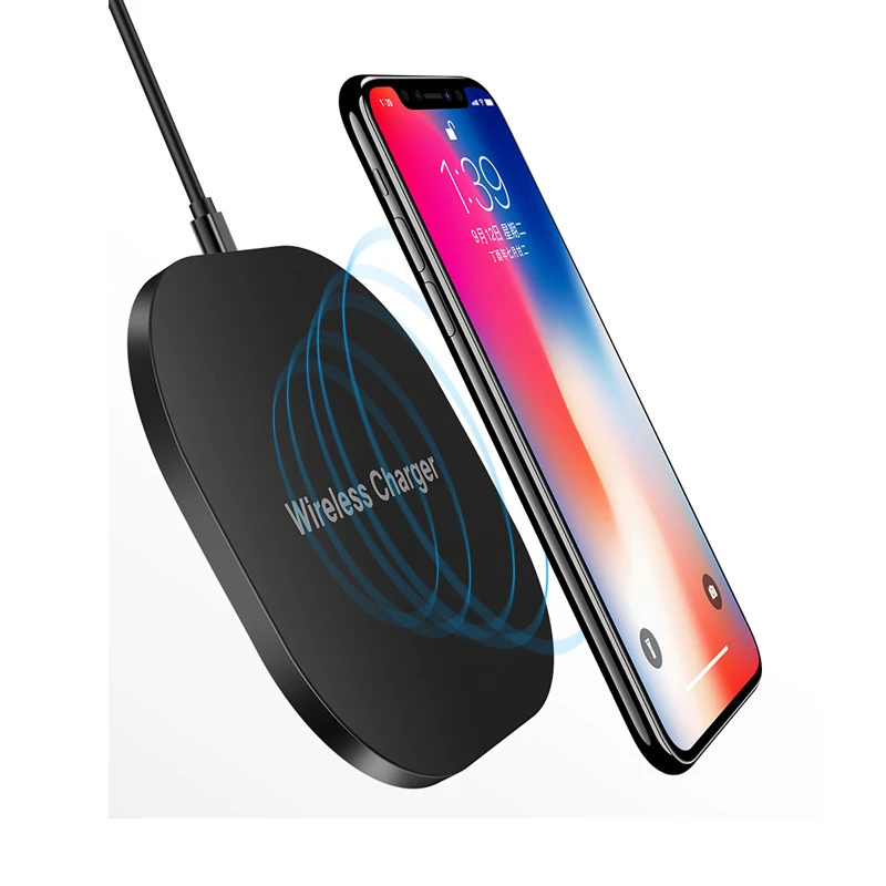 2019 Fast Charging 10W Portable Qi Wireless Charger Cell Phone Charging Pad Battery Charger for iPhone 8 Xs Plus