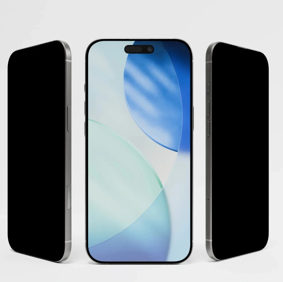 2025 New Arrival 9h Hardness High Aluminum Glass Privacy Screen Protector Privacy Tempered Glass Film for iPhone16/17