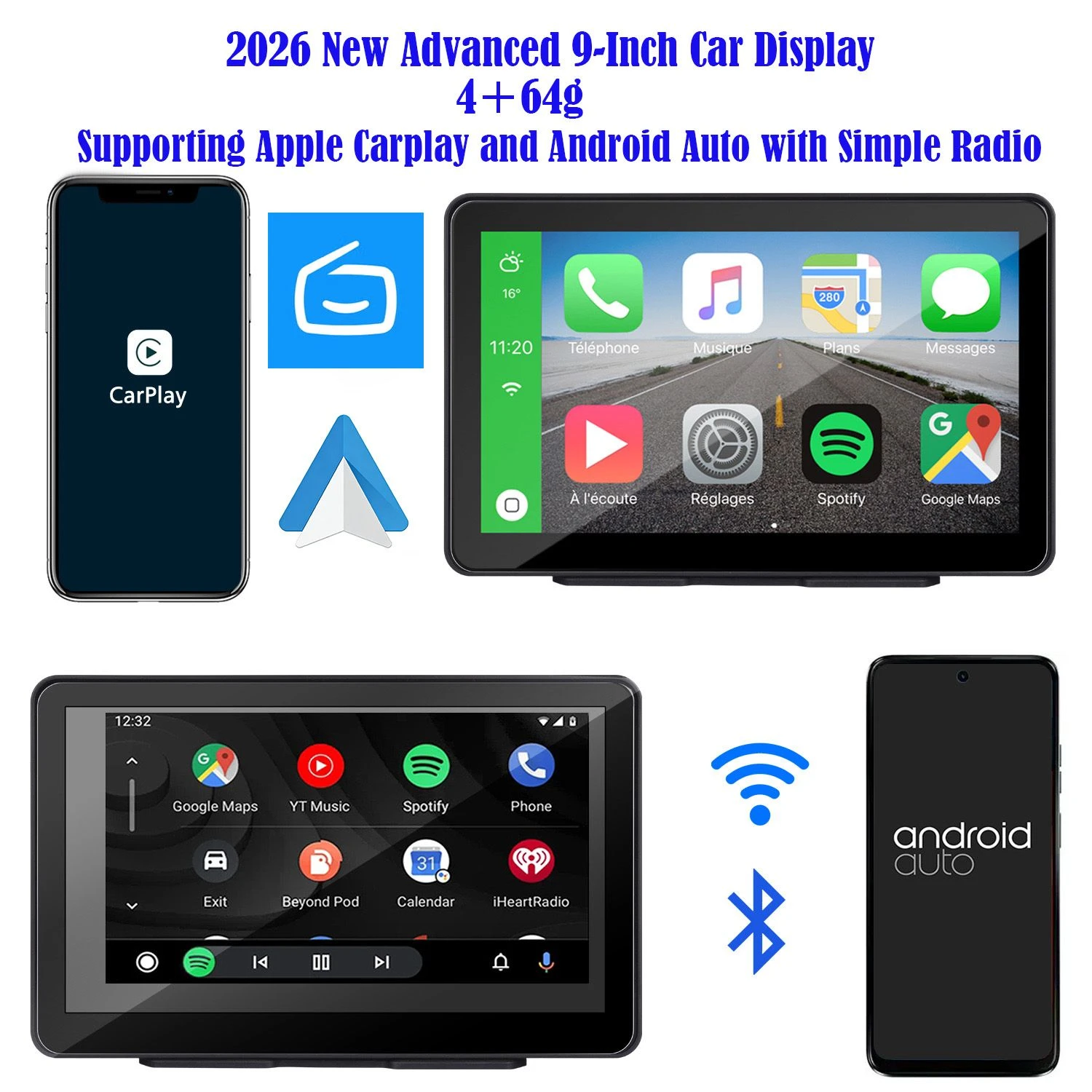 2026 Smart 9-Inch Car Screen with Apple Carplay and Android Auto