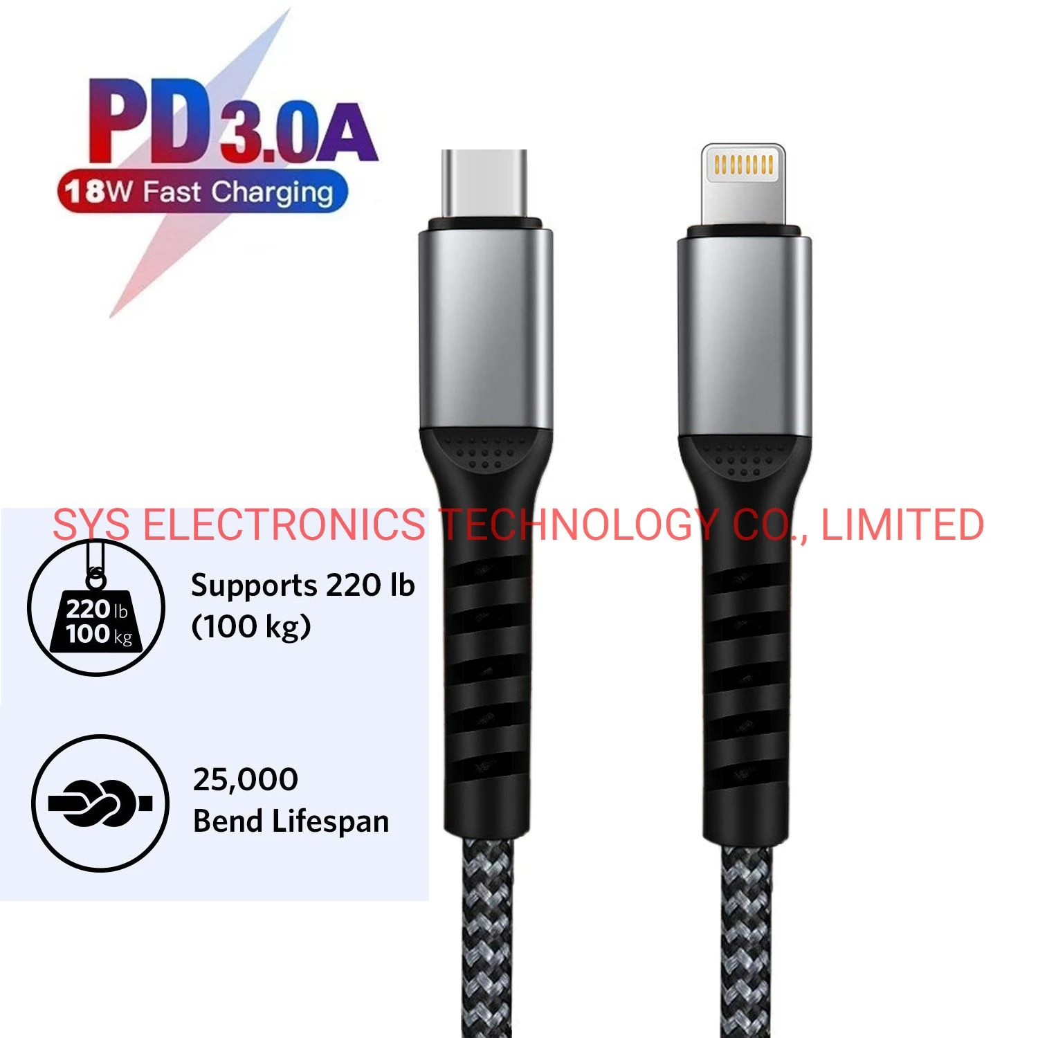 20W Pd Charger Type C to Lightning Data Cable Fast Charing