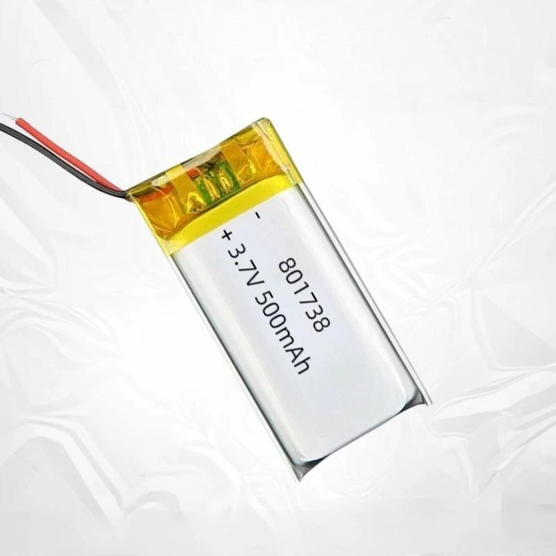 3.7V Polymer Lithium Battery 450mAh 751738 Heated Straightener Lipo Battery 500mAh 801738 in Stock