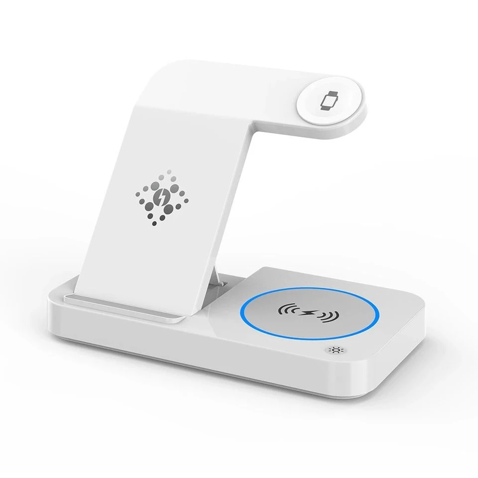 3 in 1 Foldable Wireless Fast Charging Mobile Phone Holder Portable Earphone Smart Watch Station