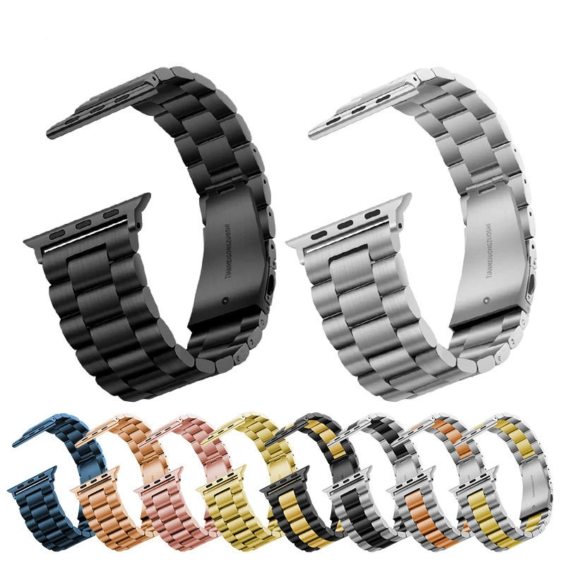 304 Stainless Steel Metal Watch Strap for Apple Watches 38/40/41mm 42/44/45/49mm