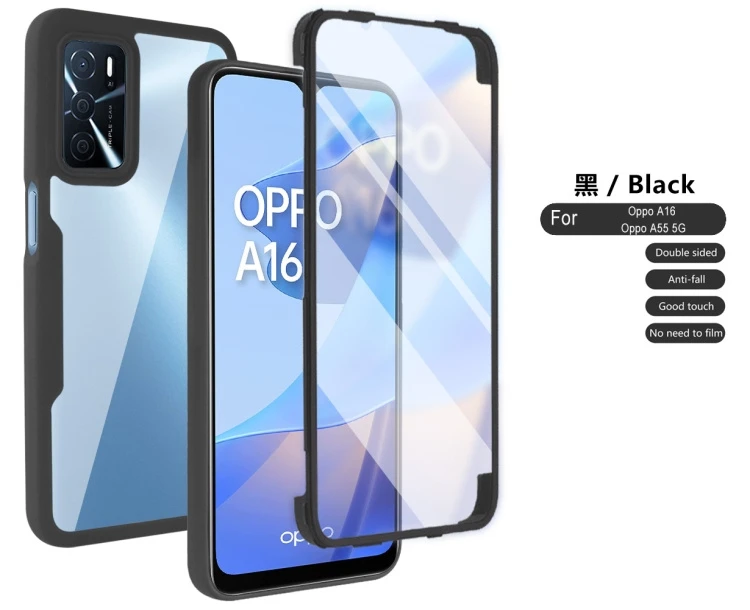 360 Degree Protection Full Body Armor with Clear Back for Oppo F19 A95 A74 Realme 8/8PRO Op F19PRO/A94 4G/Reno 5z/Reno 5lite
