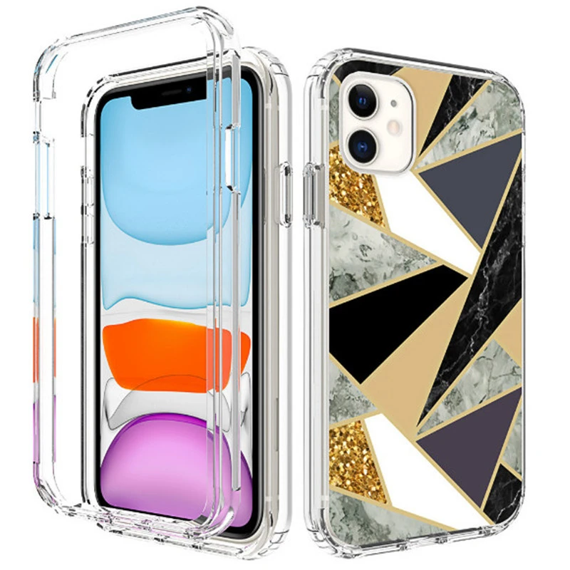360 Full Cover TPU PC Phone Case Cover for iPhone 12 13 14 Mini Plus Pro Max