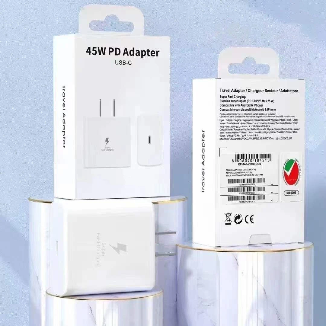 45W USB-C Fast Charging Wall Charger for Note20 (EP-TA845) / S20 UK 45W Fast Charging USB Data Cable for Charger Cable for Charger