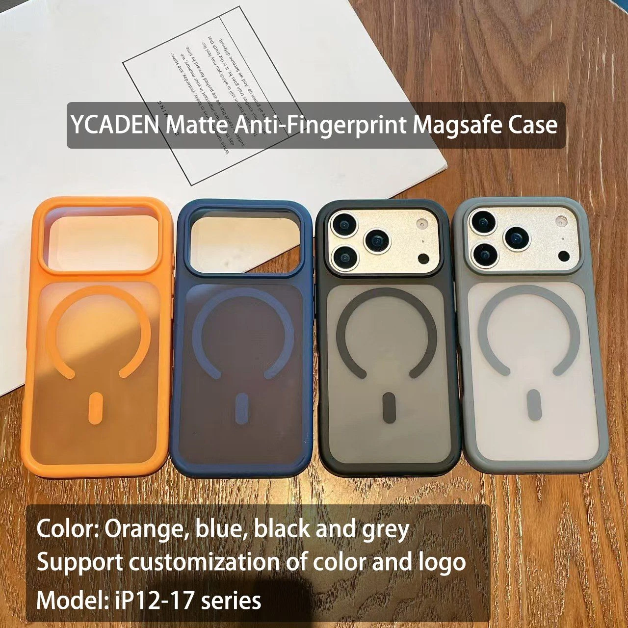 4colors Ycaden Spray Paint Iphon Smartphone Cover Matte Silky Touch Magsafe Phone Case for IP11-17 Series
