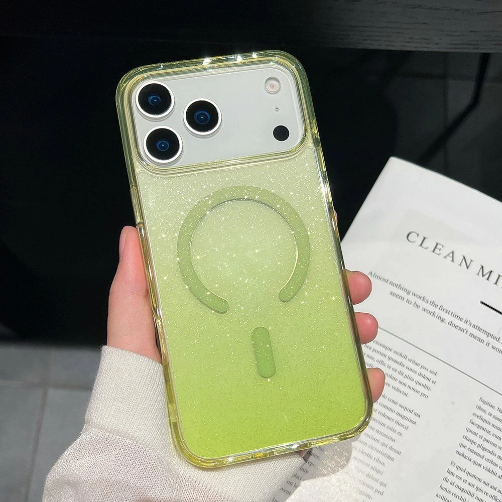 6 Colors Mobile Phone Accessories Iphon 13 14 15 16 17 PRO Max Crystal Magsfae Phone Case