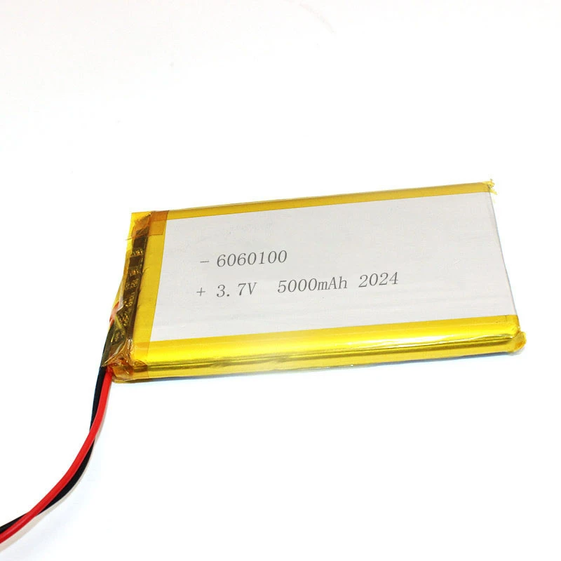 6060100 Thin Li Ion Rechargeable 3.7V 5000mAh Polymer Lithium Battery for Medical Equipment, Intelligent Toys