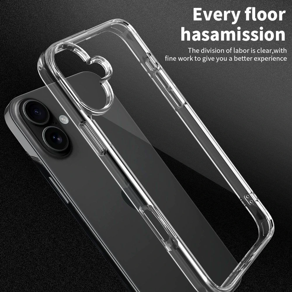 Acrylic TPU+PC Mobile Phone Protector Clear Back Cover for iPhone 16 PRO 15 14 13 12 Protective Shell Cover Cases Bulk Wholesale
