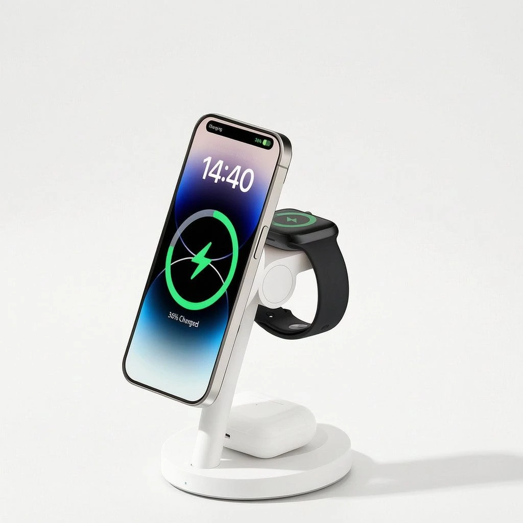 Advanced Magsafe Wireless Charging Station for Iphones and Android Devices