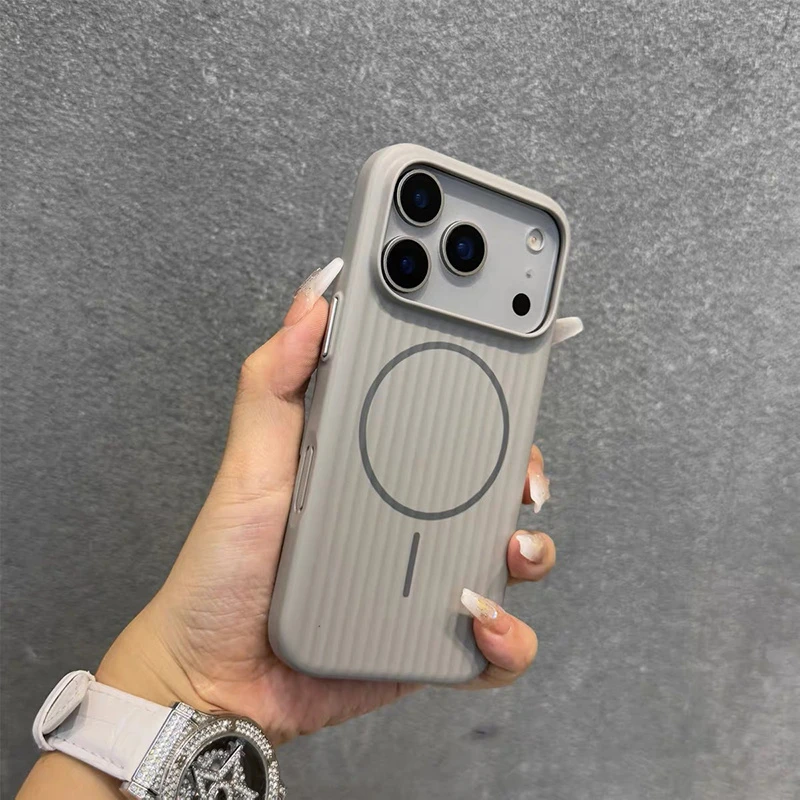 Amazon Hot Selling Corrugated Magnetic Phone Case for iPhone 16 PRO Max 16 Plus Compatible with Magsafe