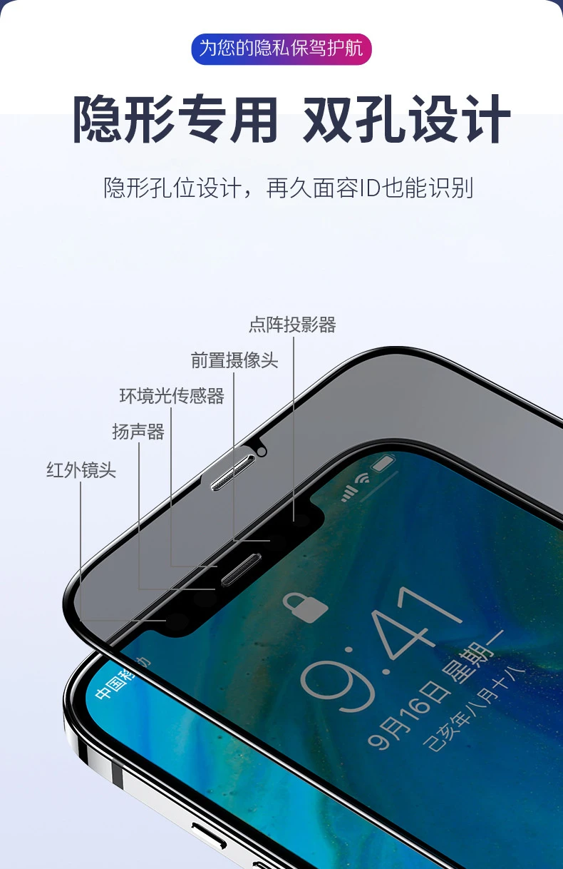 Amazon Newtempered Glass Screen Guard Protector Anti Spy Tempered Glass Anti-Peeping Tempered Glass Privacy Screen Protector for iPhone 11/12/12 PRO/iPhone13/13