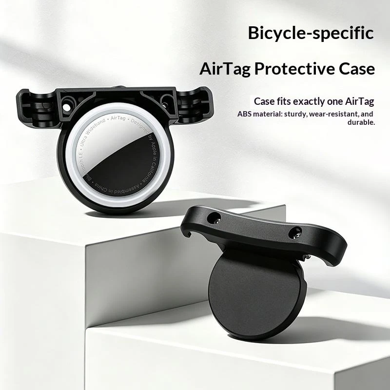 Anti-Theft Bicycle Airtag Mount, Hidden GPS Tracker Holder with Waterproof ABS Case