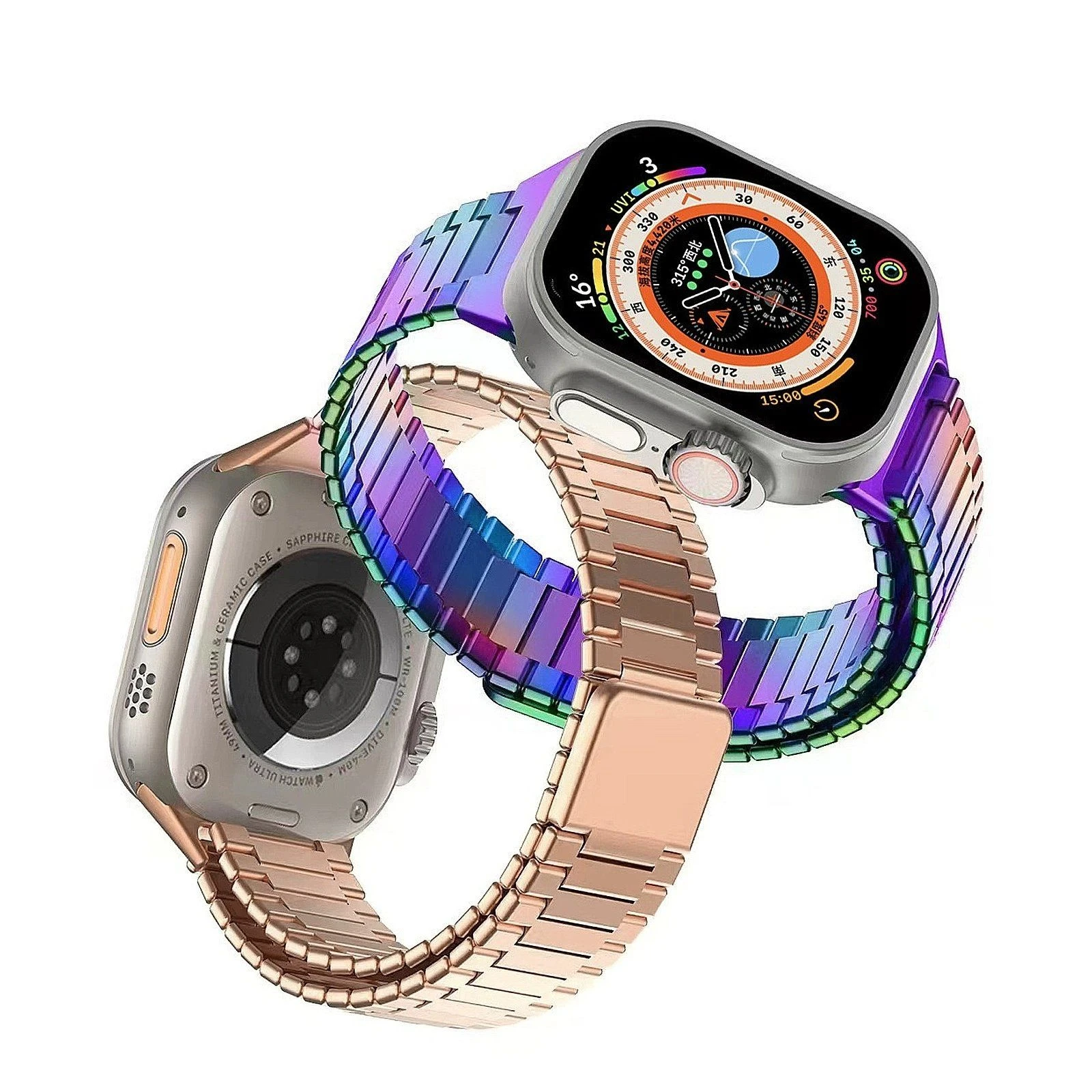 Apple Watch Magnetic Clasp Band iWatch Strap Stainless Steel Business 45mm