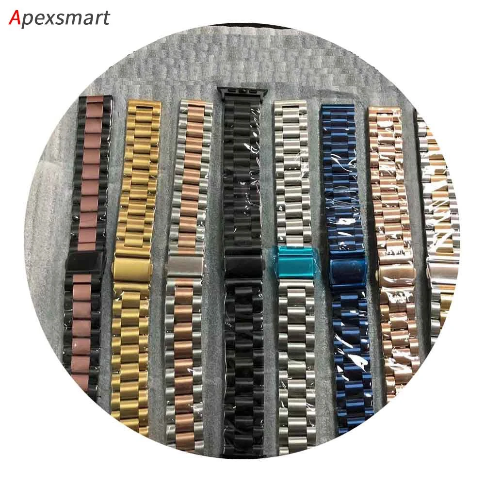 Black Luxury Stainless Steel Watch Strap Bands Replacement Watch Accessories