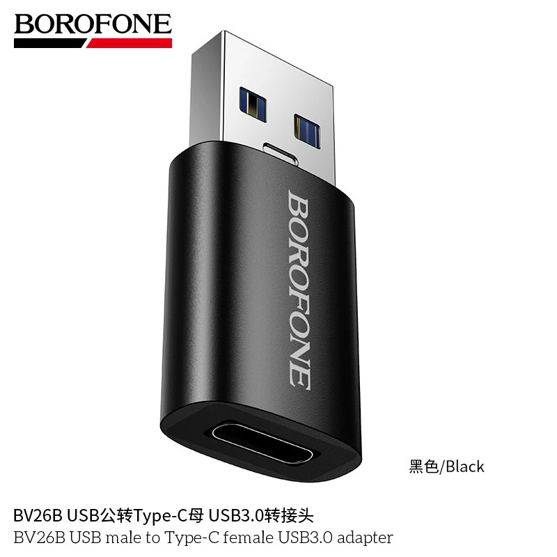 Borofone USB-C Type-C Male to USB 3.0 Female OTG Data Transmission Adapter for iPhone OTG Converter Data Sync Adapter
