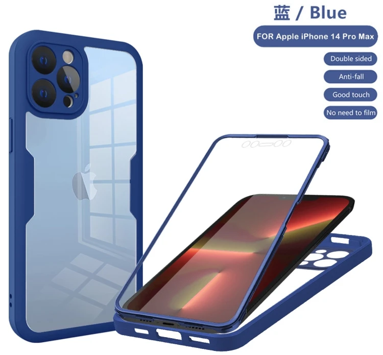 Built-in Screen Protector Case with Accurate Lens Cutout for iPhone 13 13PRO 14 14PRO 14max