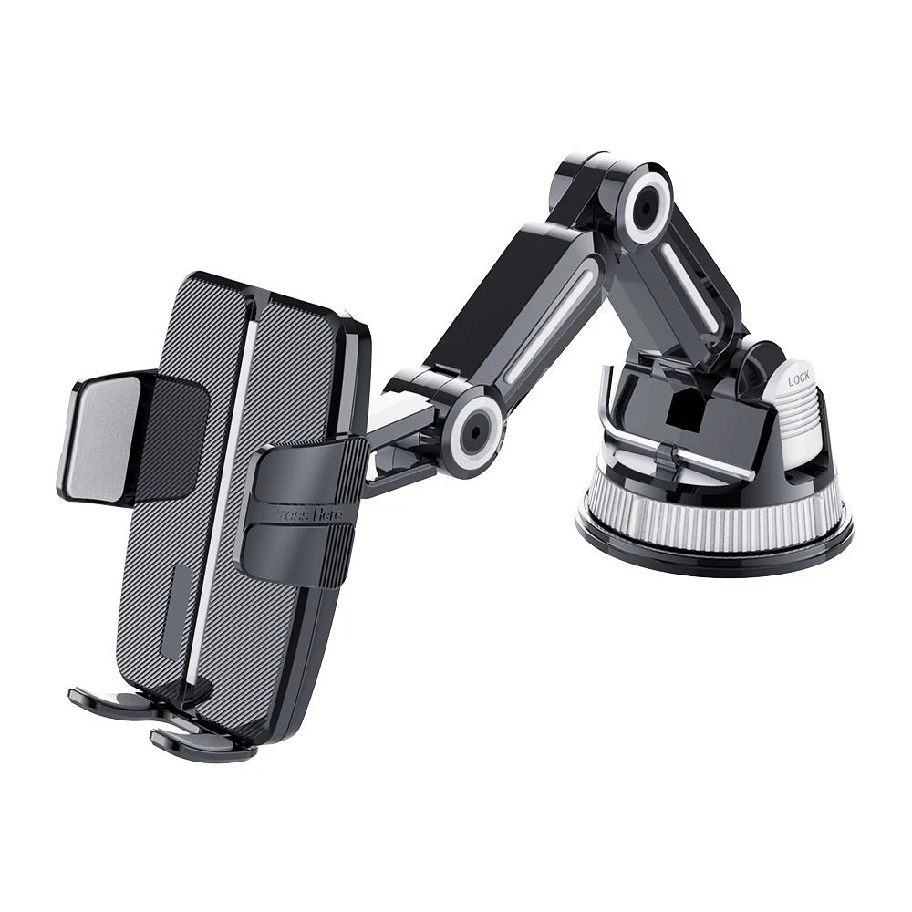 Car Phone Holder, [Strong Suction] Phone Holder Car for Dashboard & Windshield, 360° Rotate Long Arm Car Cell Phone Mount