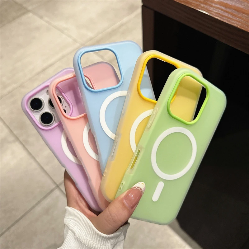 Cheap Wholesale Candy Color 2 in 1 Magsafe Phone Back Case Cover for iPhone 17 PRO Max iPhone17 Air iPhone16 Promax