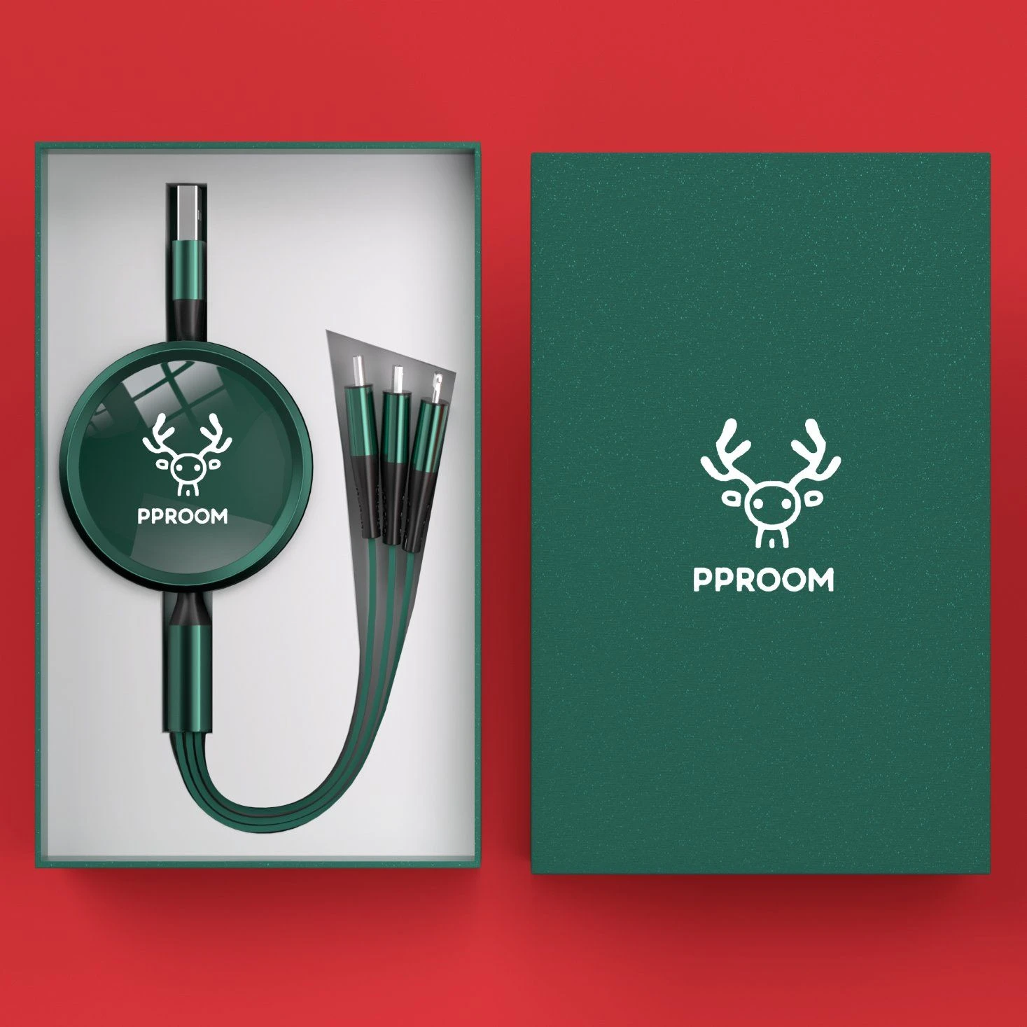 Christmas Gift Ideas Customizable Logo Data Cable Multi USB Port 3 In1 Charging Cable for iPhone 15 14 13 12