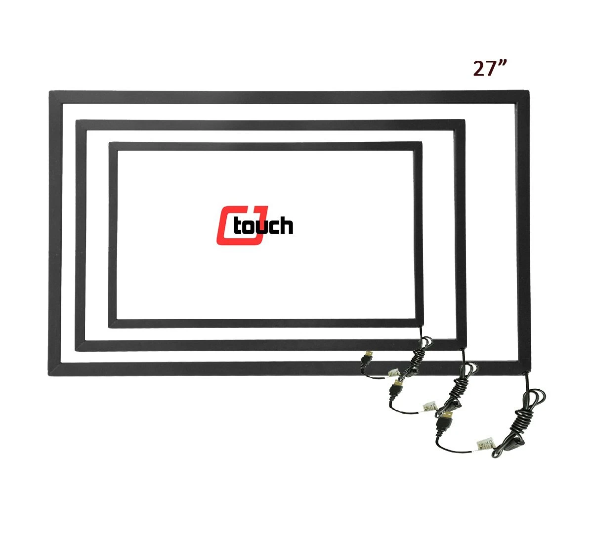 Cjtouch 27″ 27 Inch IR Infrared Touch Screen Waterproof Whiteboard Touch Panels Frame USB China Shenzhen Factory Overlay Kit