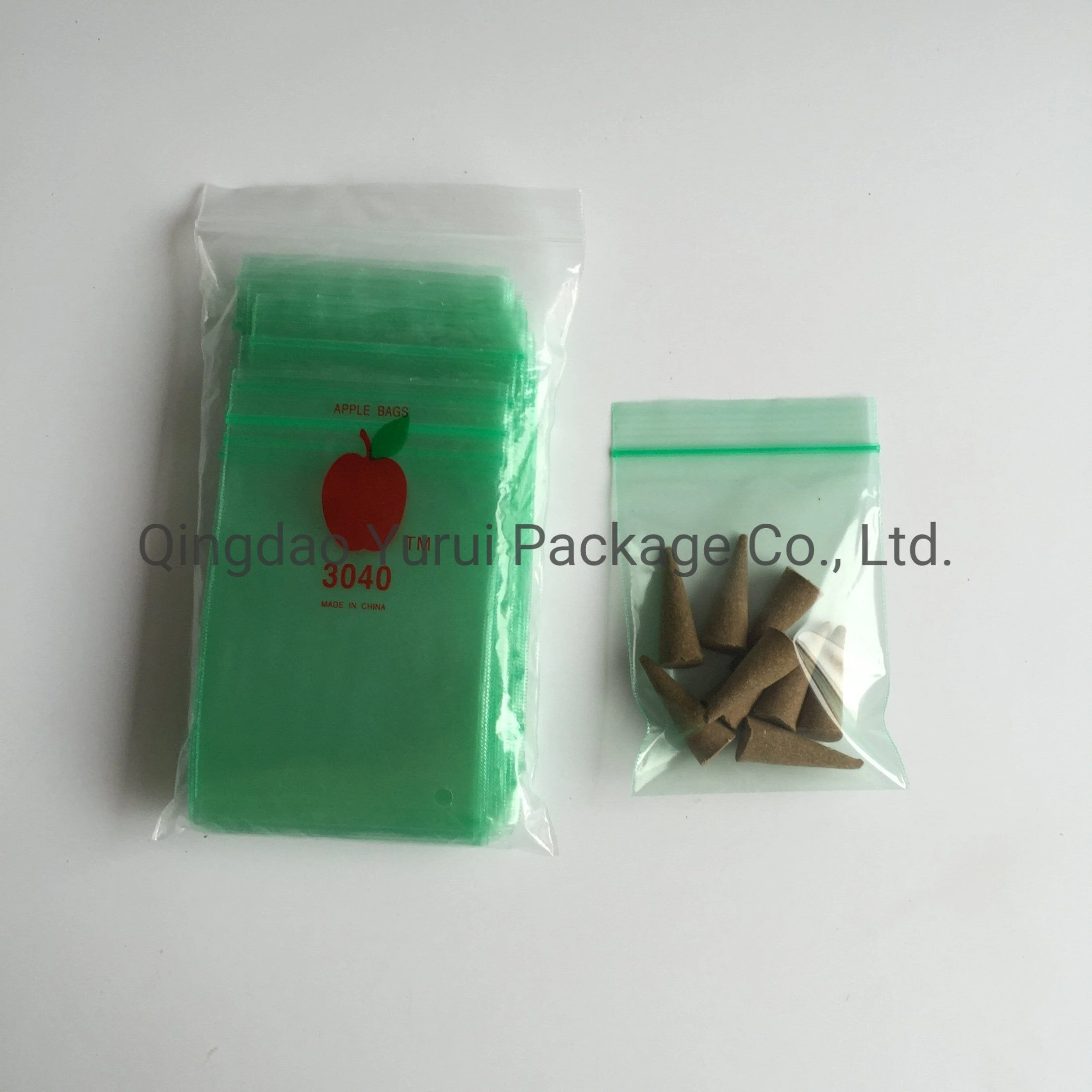 Color Apple Brand Poly Mini Zipper Baggies