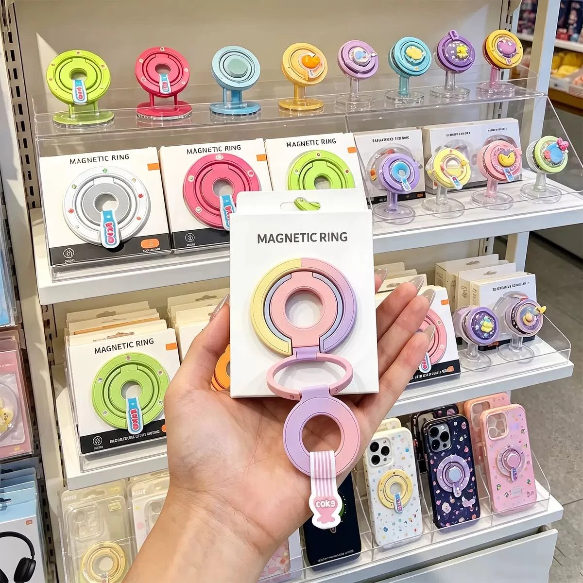 Colorful Magnetic Ring Phone Holder Magsafe Phone Stand Mobile Phone Accessories