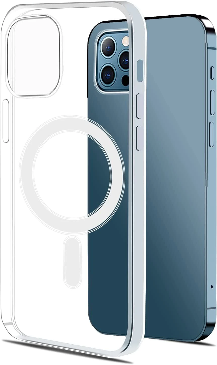 Crystal Clear Magnetic Phone Case for iPhone 13 PRO Max Acrylic Back Cover for iPhone 14 PRO Max with Magsafe