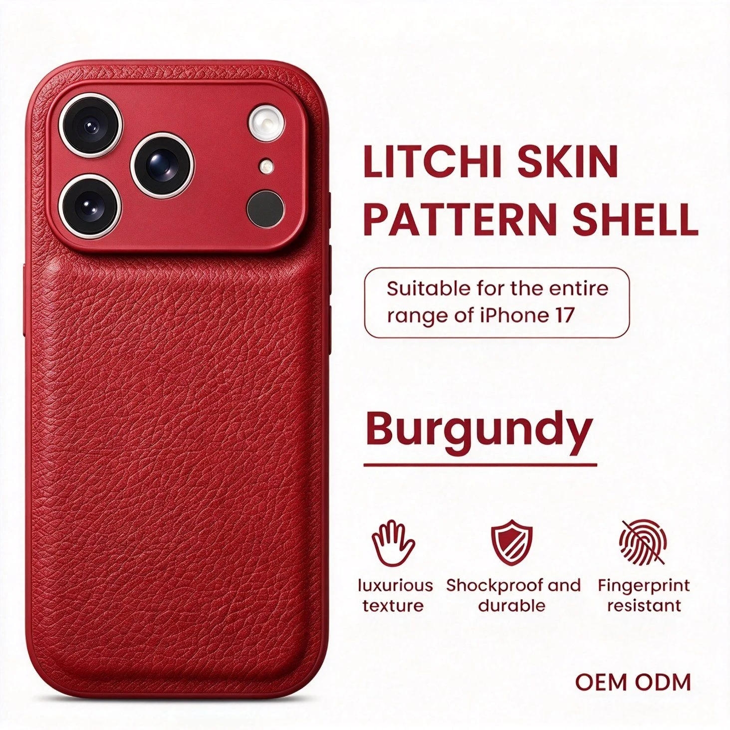 Custom Leather Feel Phone Case for iPhone Series OEM ODM Manufacturer Wholesale