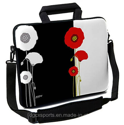 Customized Sublimation Shockproof Neoprene Laptop Case, Neoprene Laptop Sleeve Bag Carrying Bag with Adjustable Shoulder Strap