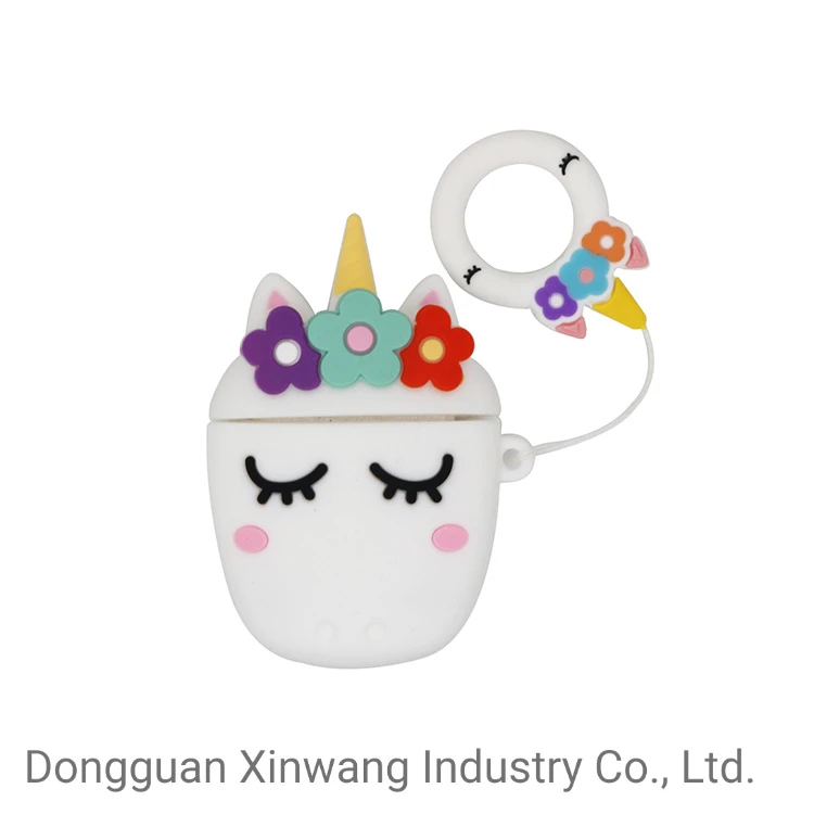 Cute Cartoon Horse Unicorn Soft Silicone Cover Case for Airpod