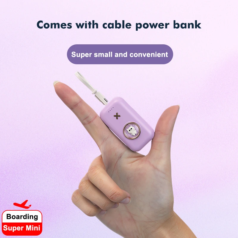 Cute Cartoon Super Mini 2000mA/3000mA/5000mA Gift Wholesale Mobile Power Bank