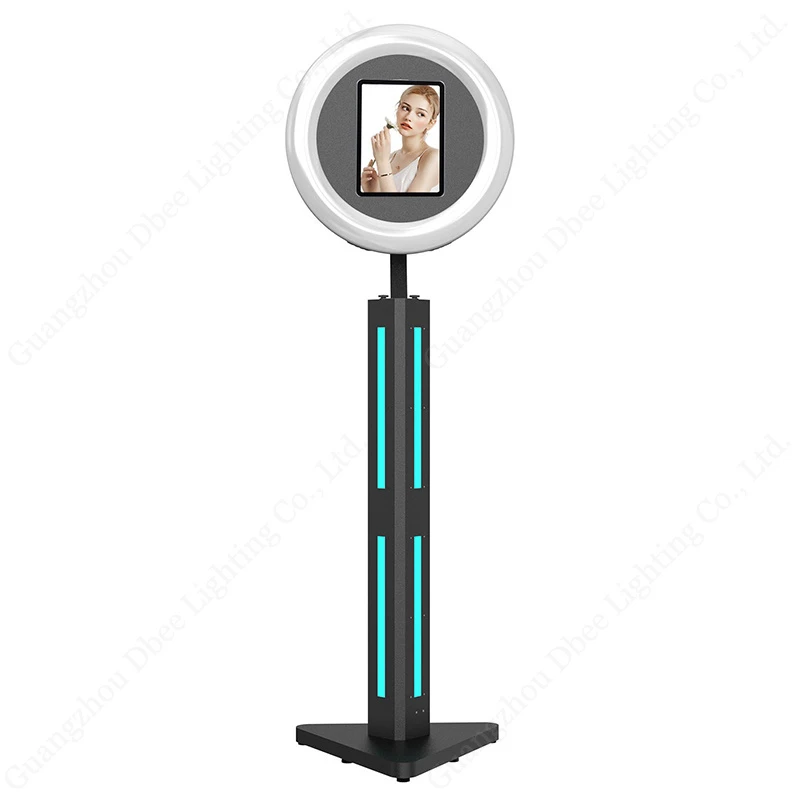 DSLR Photo Booth Triangle Portable Roamer iPad Booth with Ring Light Rental