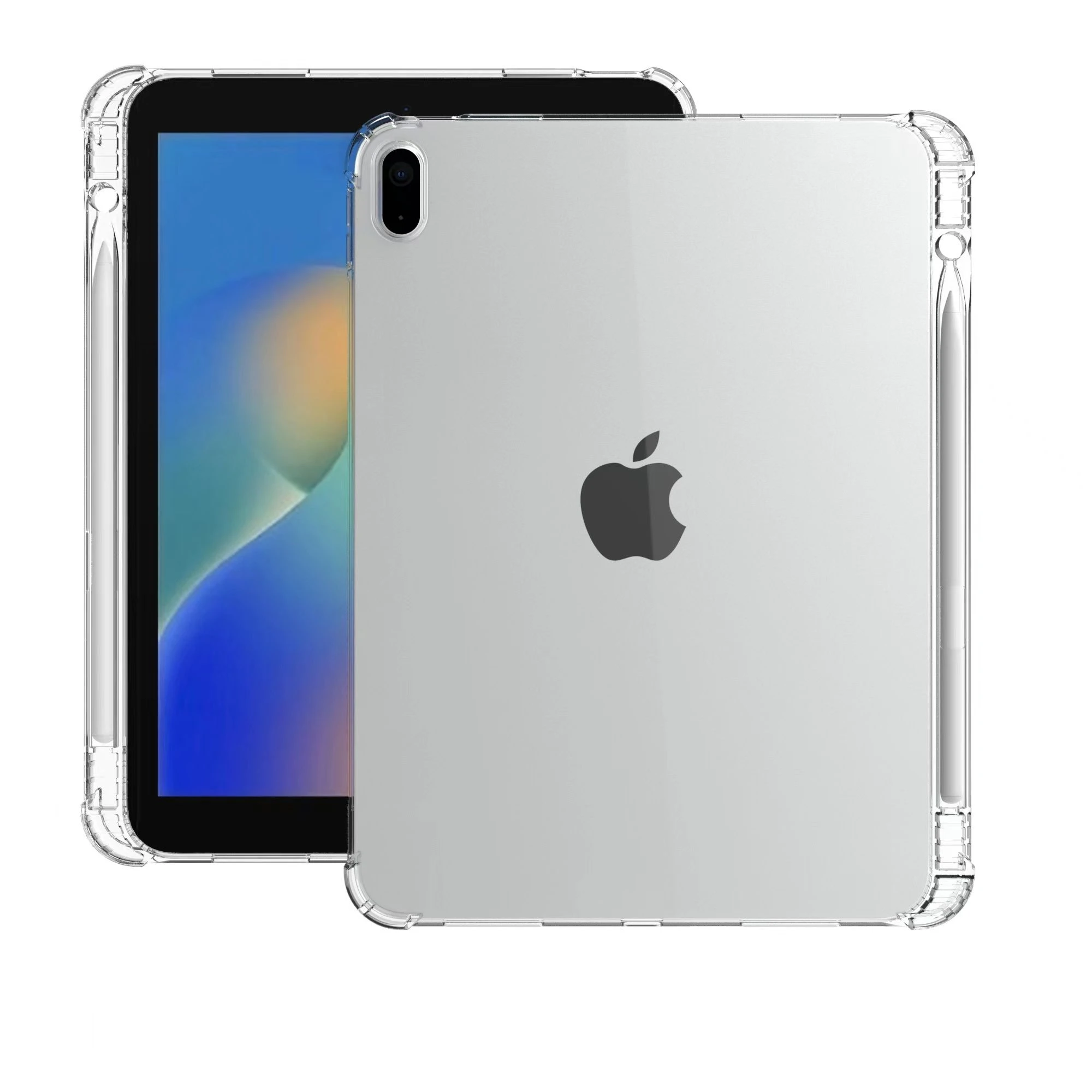Drop Protection Slim Clear Back Cover with Pencil Slot for iPad 5 6 9.7inch 2017 2018