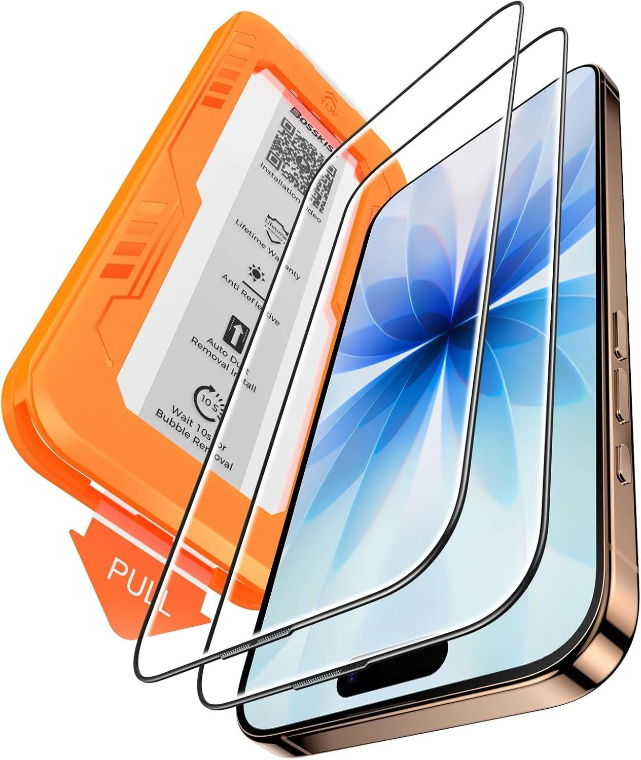 Dust-Free & Easy-Installation 9h Full Coverage Tempered Glass Screen Protector for iPhone 12/13/14/15/16/17 Mobile Phone Protector