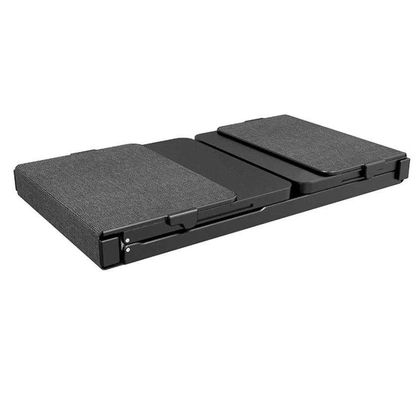 Ergonomic Mini Folding Bluetooth Keyboard Case, Built-in Touchpad, 3-System Support