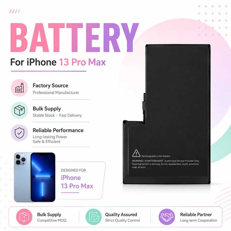 Factory OEM ODM Internal Mobile Phone Battery Full Capacity Battery for iPhone 13 PRO Max 15 PRO Xr 6s