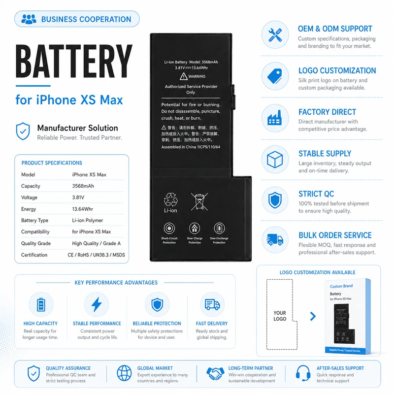 Factory OEM ODM Internal Mobile Phone Battery Full Capacity Battery for iPhone Xs Max 15 PRO Xr 6s