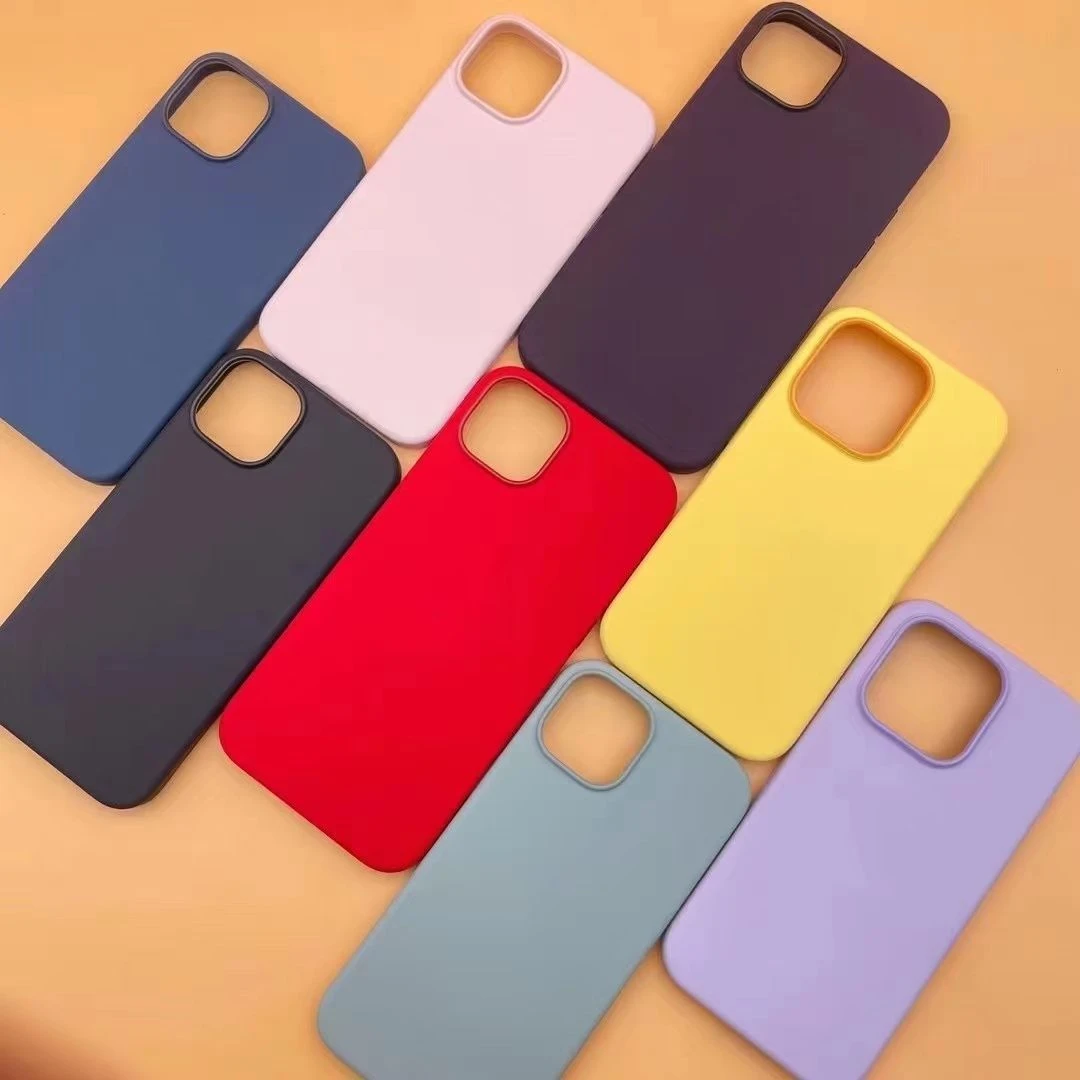 Factory Store for iPhone16 15 14 Silicone Case Pure Liquid Silicone Shockproof with Pop-up Window