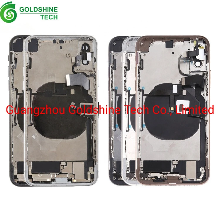 Factory Wholesale OEM Cell Phone Battery Back Housing Cover with Frame Assembly for iPhone X Rear Case with Taptic Engine Black White