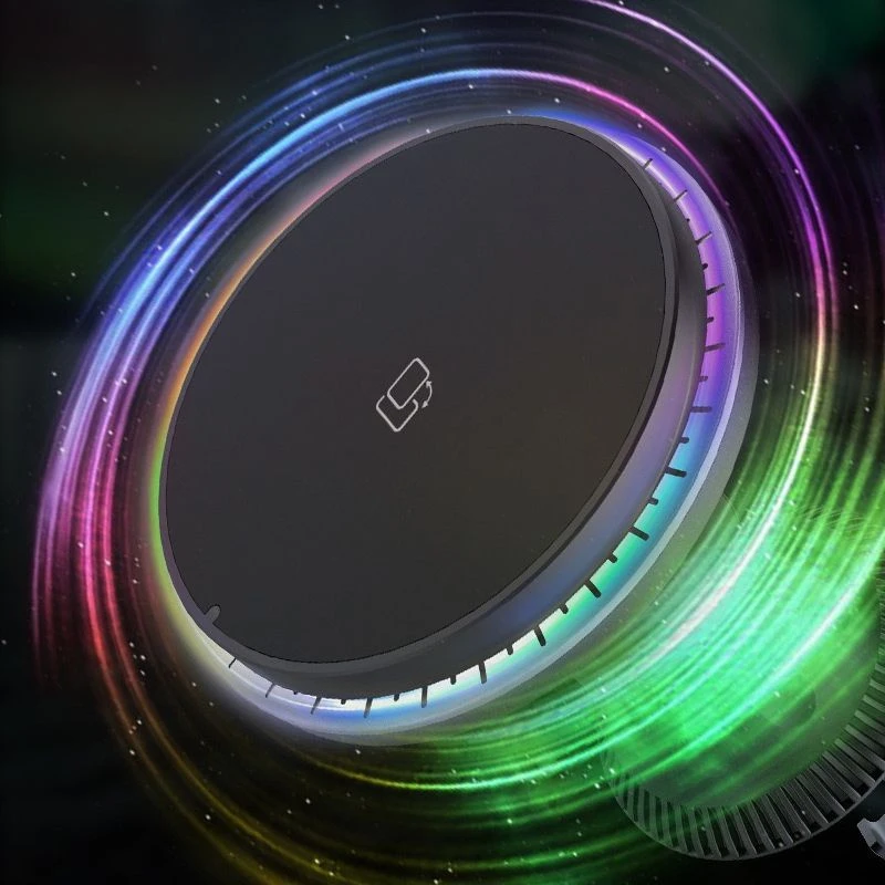 Fast Charging Wireless Charger with Running Light Car Magnetic Phone Holder