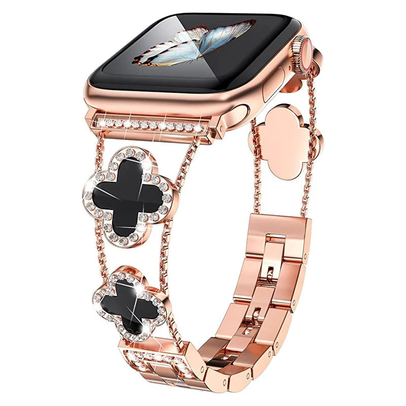 Female Style Luxury Metal Diamond Strap for Apple Watch Band 38/40/41mm 42/44/45/49mm