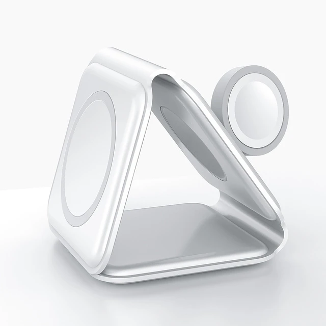 Foldable 3 in 1 15W Magnetic Fast Wireless Charger Pad Amazon for iPhone iWatch Earphone