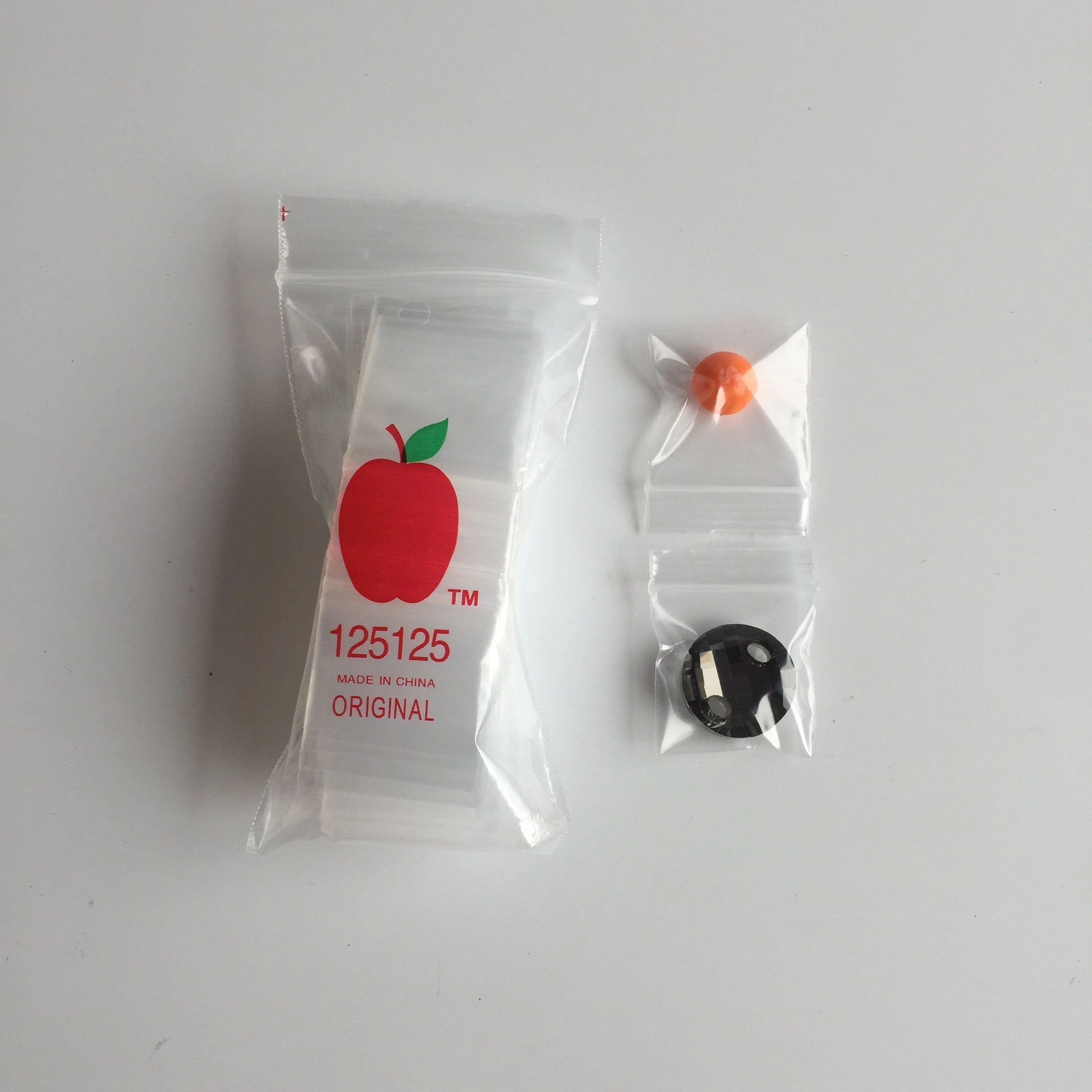 Food Grade Ziplock Jewelry Bags Apple Brand Clear Mini Apple Ziplock Baggies