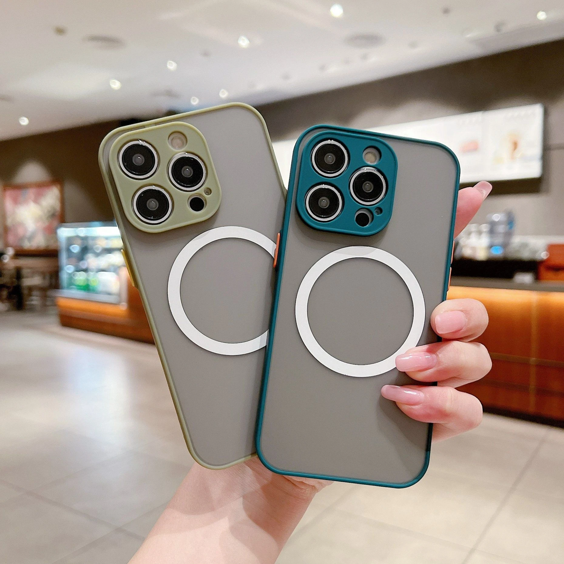 Frosted Magnetic Wireless Charging Back Case for iPhone 15 14 13 11 12 PRO Max Mini Plus Xs Max Xr